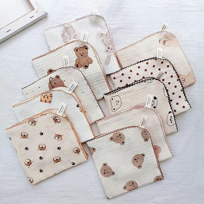 Cotton Yarn Baby Face Towel Milk Towel Baby Feeding Saliva Towel Handkerchief